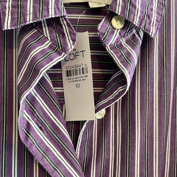 NWT LOFT Striped Mini Pocket Dress - Picture 5 of 7